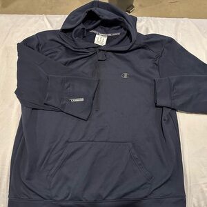 Champion Men's Duofold Warm Control Performance Navy Hoodie